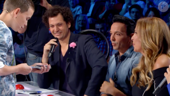 Le jeune Hanoï face au jury, dans La France a un incroyable talent (saison 10, épisode 1), le mardi 20 octobre 2015 sur M6.