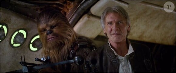 Harrison Ford et Peter Mayhew dans Star Wars – Le Réveil de la Force.