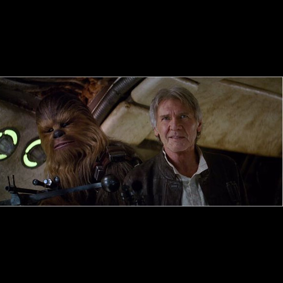 Harrison Ford et Peter Mayhew dans Star Wars – Le Réveil de la Force.