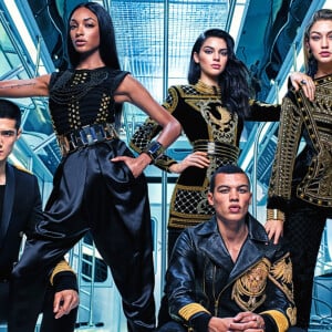 Visuels de la campagne Balmain pour H&M avec Gigi Hadid, Jourdan Dunn et Kendall Jenner