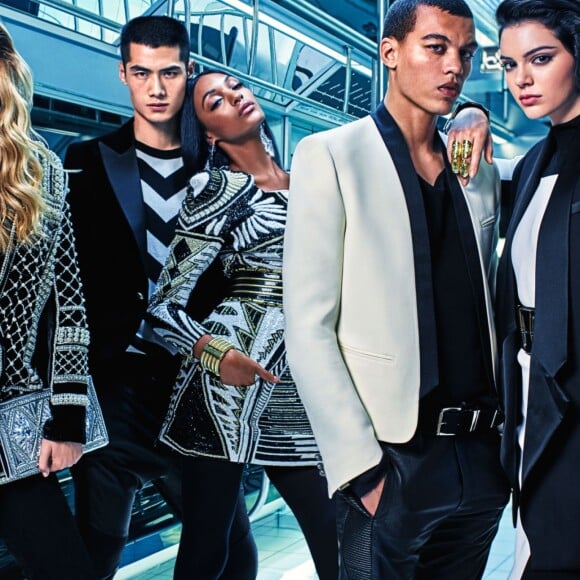 Visuels de la campagne Balmain pour H&M avec Gigi Hadid, Jourdan Dunn et Kendall Jenner