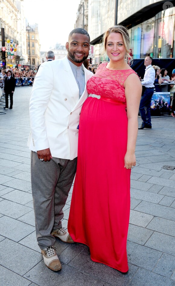 JB Gill et sa femme Chloe à Londres le 24 juillet 2014.