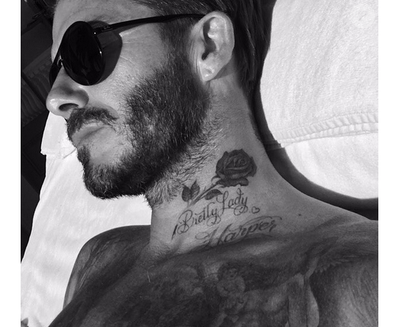 David Beckham bronze sous le soleil de Los Angeles / photo postée sur le compte Instagram de Victoria Beckham.