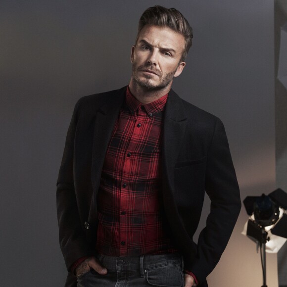 David Beckham pose pour la nouvelle campagne de H&M le 22 septembre 2015.