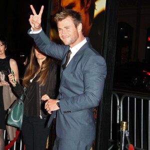 Chris Hemsworth - Avant-première du film "Blackhat" à Hollywood, le 8 janvier 2015.