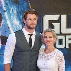 Chris Hemsworth et Elsa Pataky - Première de « Guardians of the Galaxy » à Londres, le 24 juillet 2014.