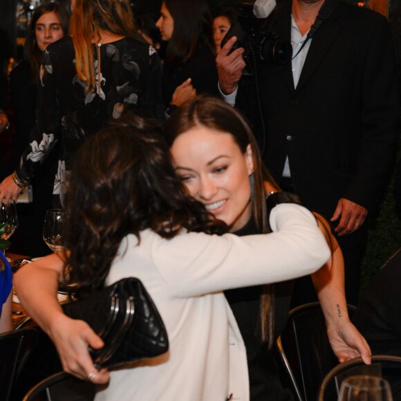 Katie Holmes et Olivia Wilde assistent au déjeuner de coup d'envoi du programme "Through Her Lens: The Tribeca Chanel Women's Filmmaker Program" au restaurant Locanda Verde. New York, le 26 octobre 2015.