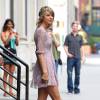Taylor Swift sort de son appartement à New York, le 13 juillet 2015
