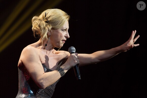 Natalie Dessay sur la scène de l'Olympia à Paris, le 9 janvier 2014. 