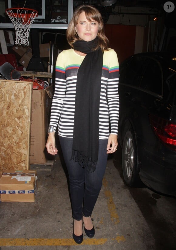 Lucy Lawless arrive pour l'émission Live With Kelly à New York, le 23 janvier 2012