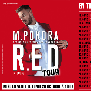 M. Pokora annonce les dates de son R.E.D Tour 2015.