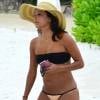 Exclusif - Eva Longoria, en vacances à Cancun, le 11 octobre 2015.