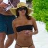 Exclusif - Eva Longoria, en vacances sous le soleil de Cancun, le 11 octobre 2015.