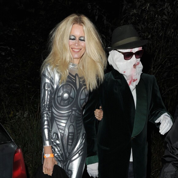 Claudia Schiffer et son mari Matthew Vaughn - People à la soirée Halloween de Jonathan Ross à Londres. Le 31 octobre 2015