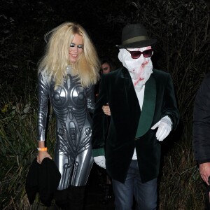 Claudia Schiffer et son mari Matthew Vaughn - People à la soirée Halloween de Jonathan Ross à Londres. Le 31 octobre 2015