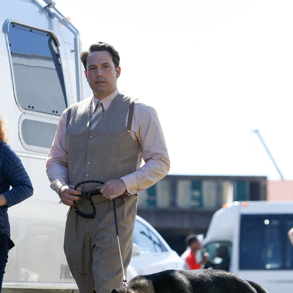Exclusif - Ben Affleck sur le tournage de son nouveau film 'Live By Night' à côté de Savannah en Georgie, le 30 octobre 2015.
