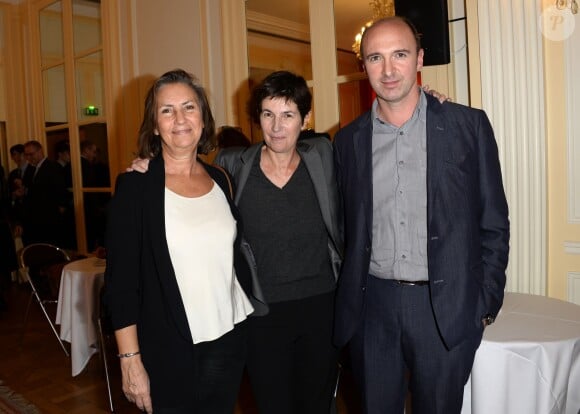 Remise du Prix Décembre 2015 à Christine Angot pour son roman "Un amour impossible" (Flammarion) à la Maison de l'Amérique latine à Paris, le 2 novembre 2015.