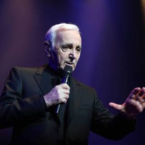 Charles Aznavour - Première représentation de son spectacle au Palais des Sports à Paris le 15 septembre 2015.