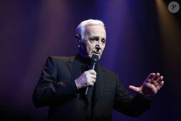 Charles Aznavour - Première représentation de son spectacle au Palais des Sports à Paris le 15 septembre 2015.