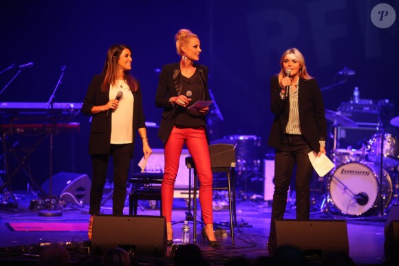 Karine Ferri (enceinte), Elodie Gossuin-Lacherie, Justine Fraioli - Concert RFM Music Live au Comedia à Paris le 3 novembre 2015.