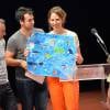 Elie Semoun, Alex Goude et Maud Fontenoy - Cérémonie de remise des prix de la "Maud Fontenoy Foundation" au théâtre de l'Odéon à Paris. Le 5 juin 2015