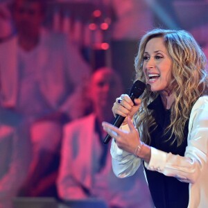 Exclusif - Lara Fabian - Enregistrement de l'émission "Les Années Bonheur" présentée par Patrick Sébastien à La Plaine St Denis, le 22 septembre.