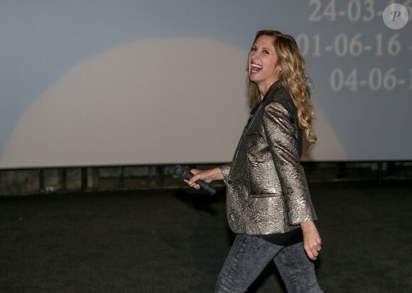 Semi-exclusif - Lara Fabian présente son concert intitulé Un soir autour du monde, au Kinepolis de Lommé, près de Lille, le 29 octobre 2015.