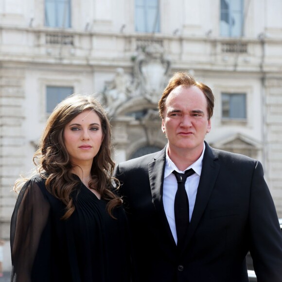 Quentin Tarantino et Courtney Hoffman - Arrivées aux David di Donatello Awards à Rome, les récompenses du cinema italien comparables aux césars, le 12 juin 2015 à Rome.