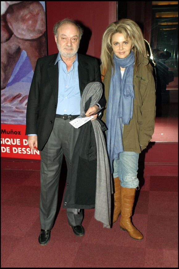 Claude Berri et Nathalie Reims à la soirée de générale du spectacle de Dany Boon à l'Olympia, Paris, le 1er décembre 2004
