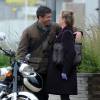Patrick Dempsey et Renée Zellweger sur le tournage du film "Bridget Jones 3" au Stratford Olympic Park à Londres, le 6 novembre 2015.