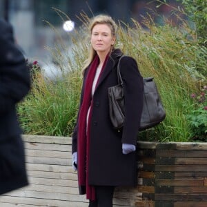 Renée Zellweger sur le tournage du film "Bridget Jones 3" au Stratford Olympic Park à Londres, le 6 novembre 2015.