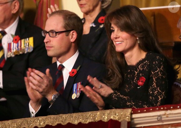 Catherine, duchesse de Cambridge et le prince William au Royal British Legion Festival of Remembrance au Royal Albert Hall de Londres, le 7 novembre 2015