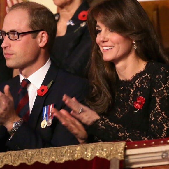 Catherine, duchesse de Cambridge et le prince William au Royal British Legion Festival of Remembrance au Royal Albert Hall de Londres, le 7 novembre 2015