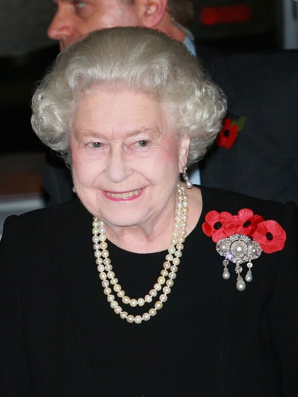 La reine Elizabeth II au Royal British Legion Festival of Remembrance au Royal Albert Hall de Londres, le 7 novembre 2015