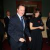 David Cameron et sa femme Samantha Cameron au Royal British Legion Festival of Remembrance au Royal Albert Hall de Londres, le 7 novembre 2015