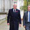 John Major en route pour les cérémonies du "Remembrance Day" au Cénotaphe de Whitehall à Londres, le 8 novembre 2015