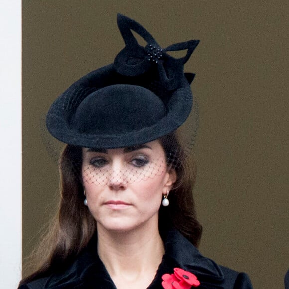 Catherine, duchesse de Cambridge lors des cérémonies du "Remembrance Day" au Cénotaphe de Whitehall à Londres, le 8 novembre 2015