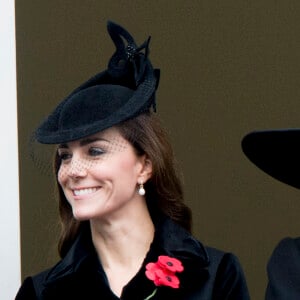 Catherine, duchesse de Cambridge lors des cérémonies du "Remembrance Day" au Cénotaphe de Whitehall à Londres, le 8 novembre 2015