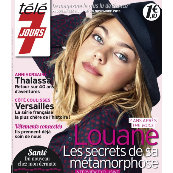 Louane Emera en couverture de Télé 7 Jours, le 9 novembre 2015 en kiosques