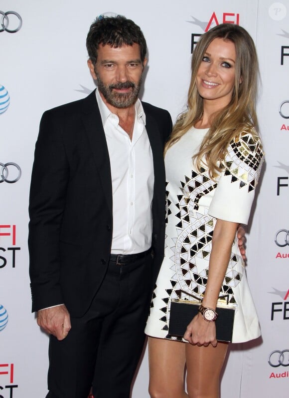 Antonio Banderas et sa compagne Nicole Kimpel à la première de "The 33" à Hollywood, le 10 novembre 2015