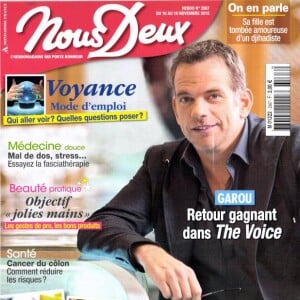 Retrouvez l'interview de Garou en intégralité de le magazine Nous Deux, en kiosques cette semaine.