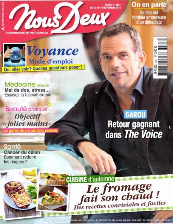Retrouvez l'interview de Garou en intégralité de le magazine Nous Deux, en kiosques cette semaine.