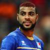 Earvin Ngapeth le 16 septembre 2014 lors de France - Allemagne en match de poule lors des championnats du monde en Pologne.