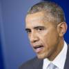 Barack Obama prend la parole depuis la Maison Blanche suite aux attentats parisiens, à Washington le 13 novembre 2015.