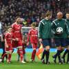 Rest of the World's Luis Figo and Great Britain & Ireland's David Beckham with his kids, Romeo (right), Cruz (left) and Harper before the UNICEF charity match at Old Trafford, Manchester, UK on November 14, 2015. Photo by Martin Rickett/PA Photos/ABACAPRESS.COM14/11/2015 - Manchester