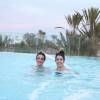 Exclusif - Léa Castel et Sabrina Ouazani - Escapade des stars de Djerba à l'Hotel Radisson Blu Palace Resort & Thalasso à Djerba en Tunisie le 7 novembre 2015.