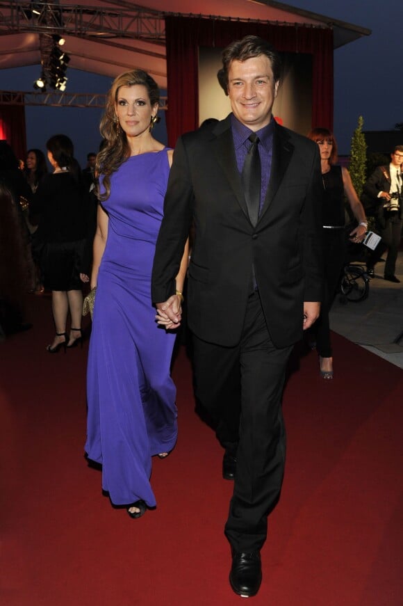 Nathan Fillion et son ex-femme à la cérémonie de cloture du 52e festival de la télévision de Monte Carlo, le 14 juin 2012