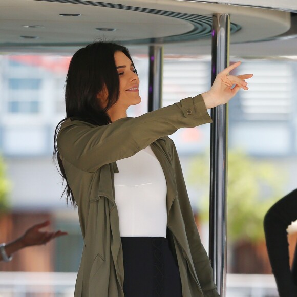Kendall Jenner en bateau au port de Sydney. Le 17 novembre 2015.