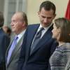 Le roi Felipe VI et la reine Letizia d'Espagne, avec le roi Juan Carlos Ier et la reine Sofia, remettaient le 17 novembre 2015 au palais royal du Pardo les Prix nationaux du Sport 2014.