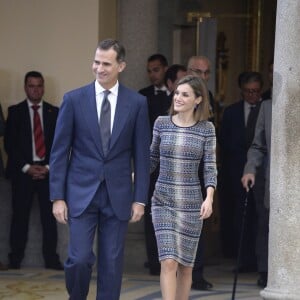 Le roi Felipe VI et la reine Letizia, avec le roi Juan Carlos Ier et la reine Sofia, ont remis le 17 novembre 2015 au palais royal du Pardo les Prix nationaux du Sport 2014.